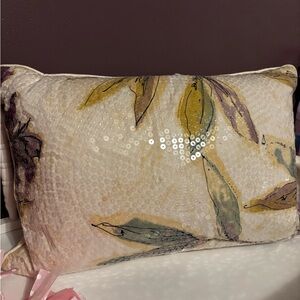 Bed Bath & Beyond Sequin Leaf Accent Pillow